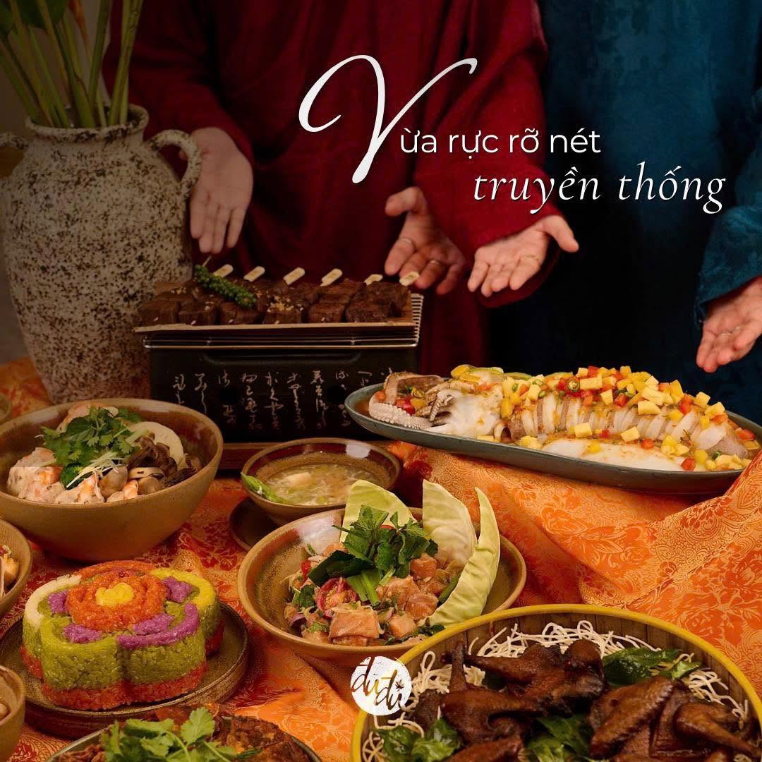 Mâm cỗ truyền thống Đu Đủ